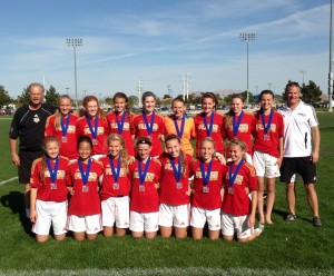 Placer United U15G 99 Red Players College Showcase Champions